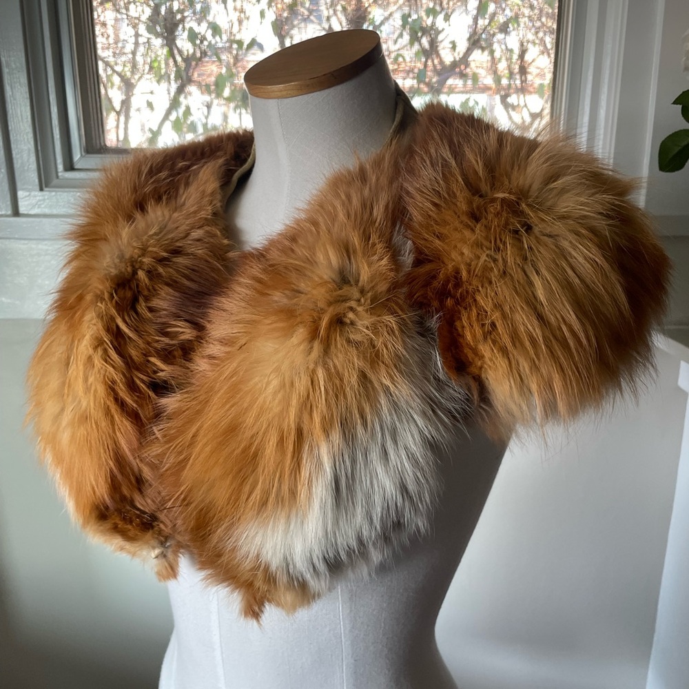 Vintage | Luxurious Red Fox Fur Stole Wrap Collar - Picture 7 of 11